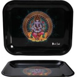 Black Leaf Rolling Tray Ganesha L