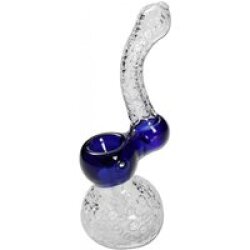 Crystal Bubbler Glaspfeife blau