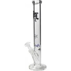 Black Leaf Zylinder Bong mit Ice 7mm blau