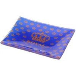 Black Leaf Royal Rolling Tray aus Glas