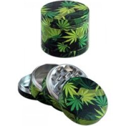 Black Leaf Camouflage Aluminium Grinder 4-tlg.