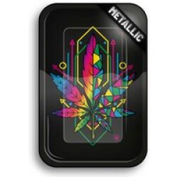 FIRE-FLOW Rolling Tray GEO. LEAVES Metallic