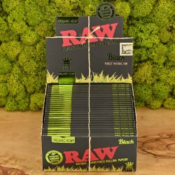 RAW Black Organic Kingsize Slim Papers - Display Box (50 Stück)