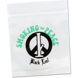 Black Leaf Smoking for Peace Zip-Beutel 50µ stark