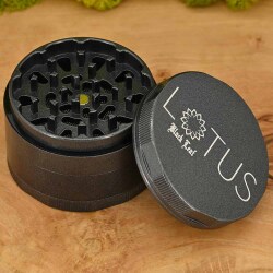 Black Leaf Lotus Keramik Grinder - grau ⌀63mm