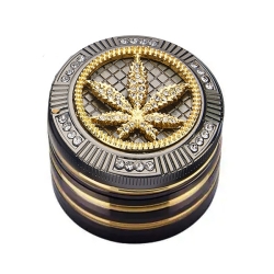 Grinder Pollinator Metal Diamonds Leaf 50 mm