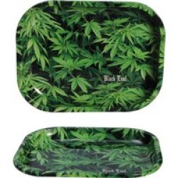 Black Leaf Rolling Tray Hemp S