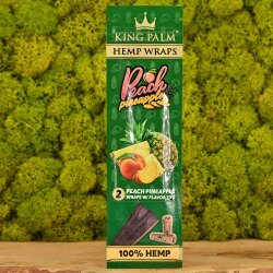 King Palm - 2 x Hemp Blunt Wraps - Peach Pineapple