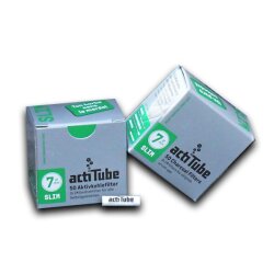 actiTube Aktivkohlefilter 50 Stk. 7 mmØ Slim