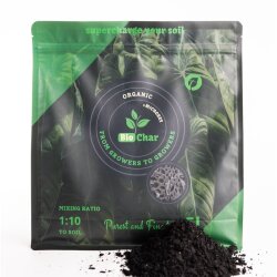 Biochar + Microbes, Bodenverbesserer mit Pflanzenkohle und Mykorrhiza