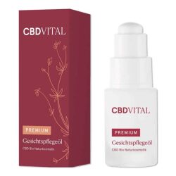 CBD VITAL – Premium – Gesichtspflegeöl – CBD Kosmetik mit 0,5% (100mg) CBD – 20ml