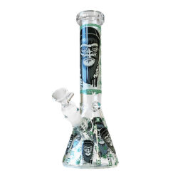 Glow in the Dark Green Gorilla Triple Thick Glass Bong 25cm