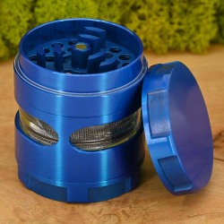 Black Leaf Grinder mit Sichtfach blau - ⌀56mm