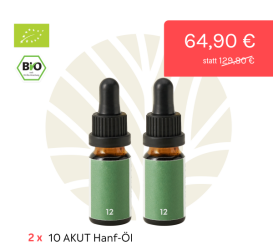 2x Cantura AKUT 12 | Bio-Hanf-Öl 10 ml