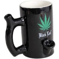 Black Leaf Becherbong Wake+Bake aus Keramik