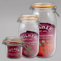 Kilner Weckglas, mit Bügelverschluss und Gummidichtung, 0,125L-3L