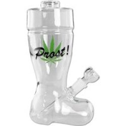 Black Leaf STIEFEL Glass Bong groß