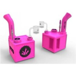 PieceMaker Kube Miss Pinky Glow Silikonbong Öl