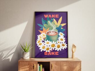 Plakat "Wake Bake"