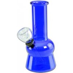 Glasbong mini transparent blau