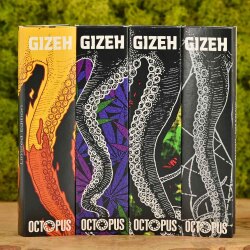 Gizeh Black Octopus King Size Slim + schwarze Tips (mit Magnet)