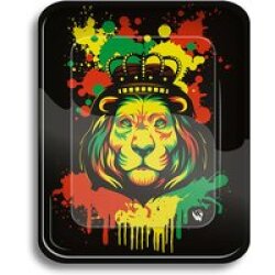 Rolling Tray Rasta Stencil Lion