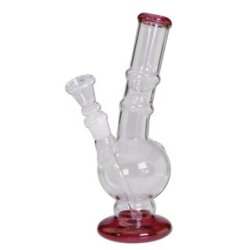 bong-discount Wasserpfeife, EIS-Bong, Kugel-Bong | 20 cm, NS 14 (14,5mm) | rot | robustes BOROSILIKATGLAS