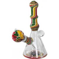 Mini-Bong mit Schlitzdiffusor rasta