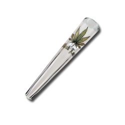 Chillum Cristal Leaf 15 cm - Glas