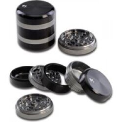 Black Leaf Alu Grinder 5-tlg. silber schwarz