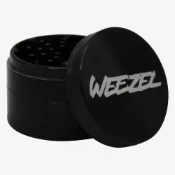 Aluminium Grinder / Kräutermühle mit 4-Stufen und WEEZEL Logo von Hombre SUK