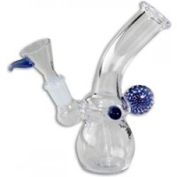 Black Leaf Glasbubbler blau