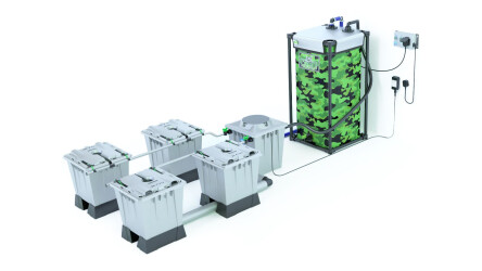 Alien Hydroponics RAIN Silver Series - 15 Liter Töpfe für 4 Pflanzen