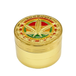 Grinder Pollinator Metal Rasta Gold 52 mm