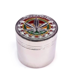 Grinder Pollinator Metal Rasta Silver 40 mm