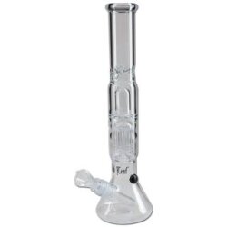 Black Leaf Wasserpfeife, PERCOLATOR-Bong, ICE-Bong | 38 cm, NS 19 (18,8mm), NS 14 (14,5mm) | klar | robustes BOROSILIKATGLAS