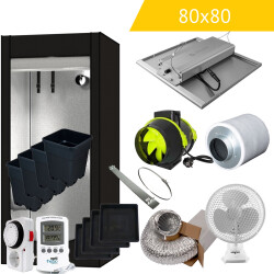 DIY Low Budget LED Growbox Komplettset 80x80 150W