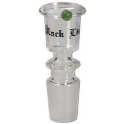 Black Leaf Steckkopf zylindrisch mit Rollstopp klar
