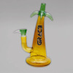 Grace Glass Yellow Palm Tree Bong, 27 cm, 18,8er