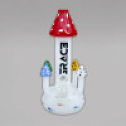 Grace Glass Magic Mushrooms Bong, 24,5 cm, 18,8er