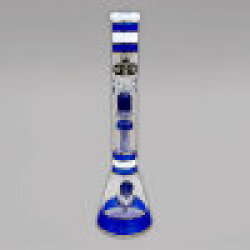 Grace Glass Golden Line Blue Beaker Bong, 46 cm, 18,8er/14,5er Inside Cut