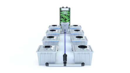 Alien Hydroponics RDWC System "Silver Series" (36L Töpfe) für 8 Pflanzen