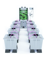 Alien Hydroponics AERO System Silver Series - 15L Töpfe für 8 Pflanzen