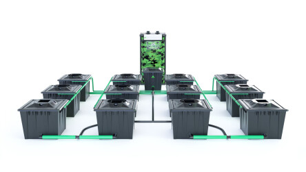 Alien Hydroponics RDWC Black Series - 36L Töpfe für 12 Pflanzen