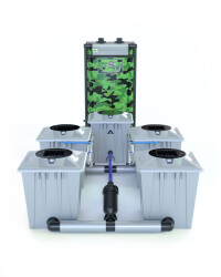 Alien Hydroponics RDWC System "Silver Series" (20L Töpfe) für 4 Pflanzen