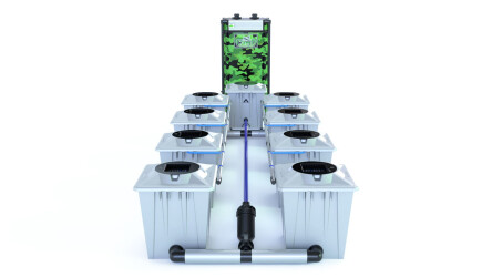 Alien Hydroponics RDWC System "Silver Series" (20L Töpfe) für 8 Pflanzen