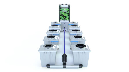 Alien Hydroponics RDWC System "Silver Series" (20L Töpfe) für 10 Pflanzen
