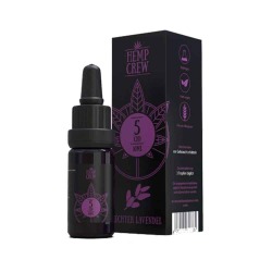 HempCrew CBD Öl 5 % 10ml - Aroma Hanf Lavendel Minze Zitrone Vanille - Lavendel