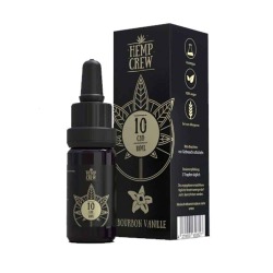 HempCrew CBD Öl 10 % 10ml - Aroma Vanille Zitrone Minze Lavendel - Bourbon Vanille