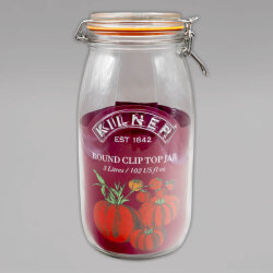 Kilner Weckglas, mit Bügelverschluss und Gummidichtung, 3L